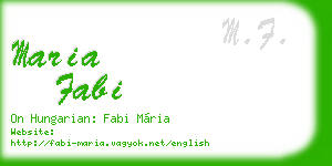 maria fabi business card